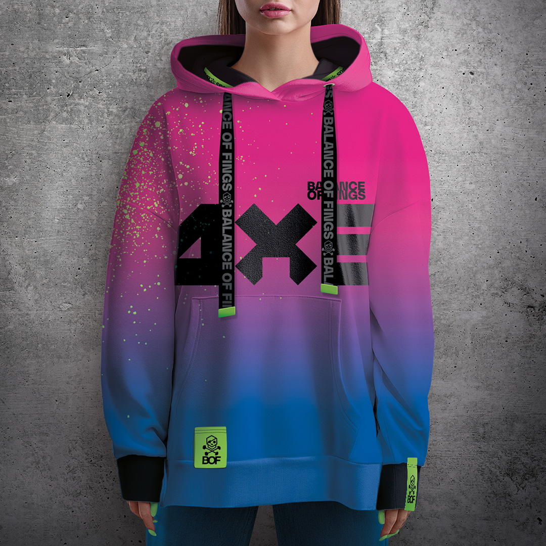 Pink and blue gradient hoodie