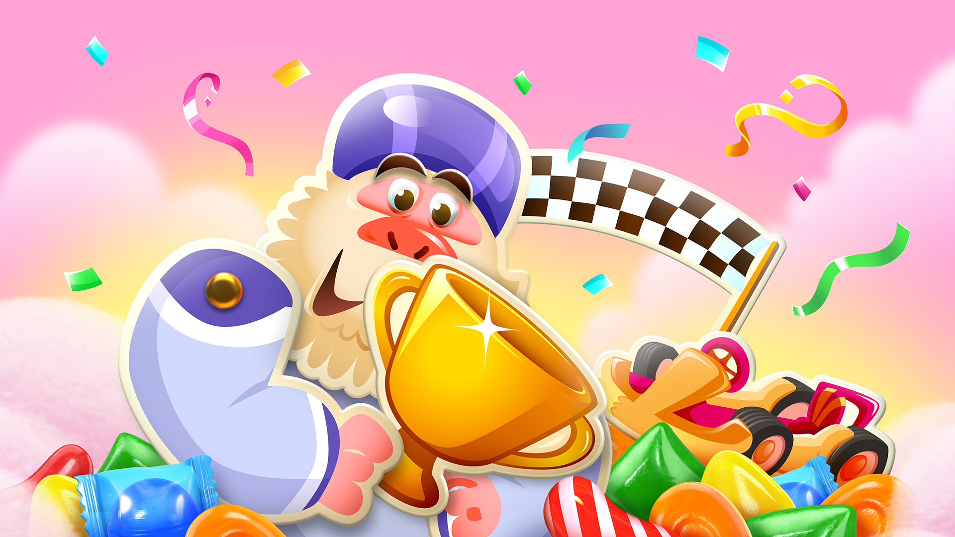 Candy Crush Grand Prix Event Key Art
